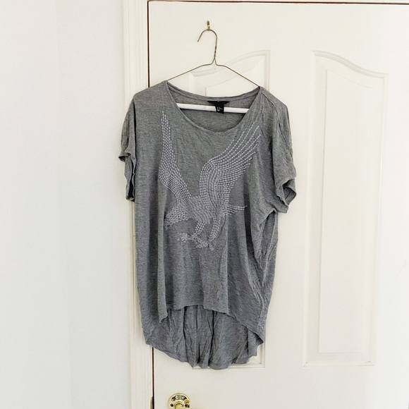 H&M Tops - H&M Gray Eagle Print Short Sleeve T Shirt